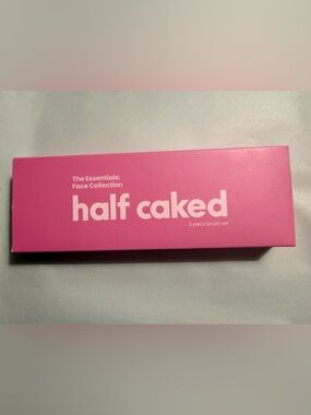 Half Caked The Essentials Face Collection - Pink 3-Piece Brush Set NIB